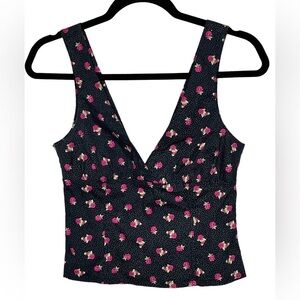 Fire Los Angeles Floral Tank Top Sz Med